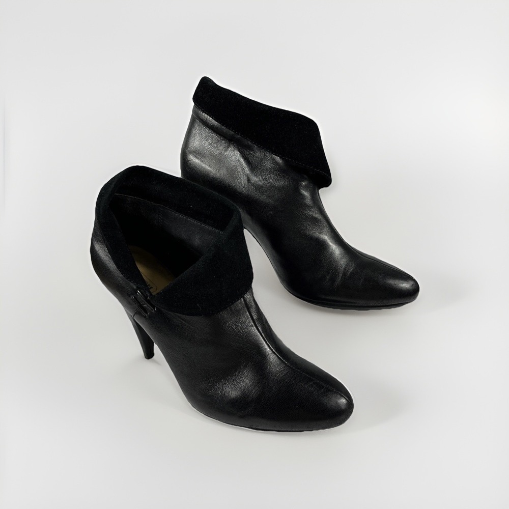 Coach Boot Sz 9 B Low Cut Boots Black Leather Women Annika